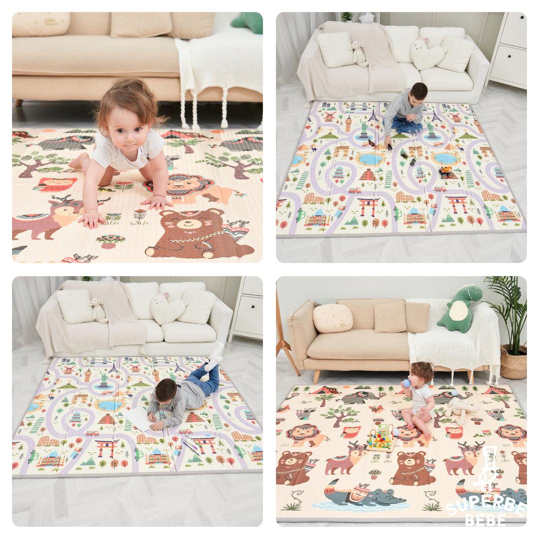 Tapis de Jeu en mousse, épais et pliable - Superbe Bébé#couleur_monuments