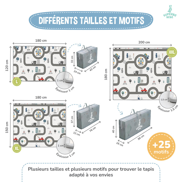 Tapis de Jeu en mousse, épais et pliable - Superbe Bébé#couleur_sea