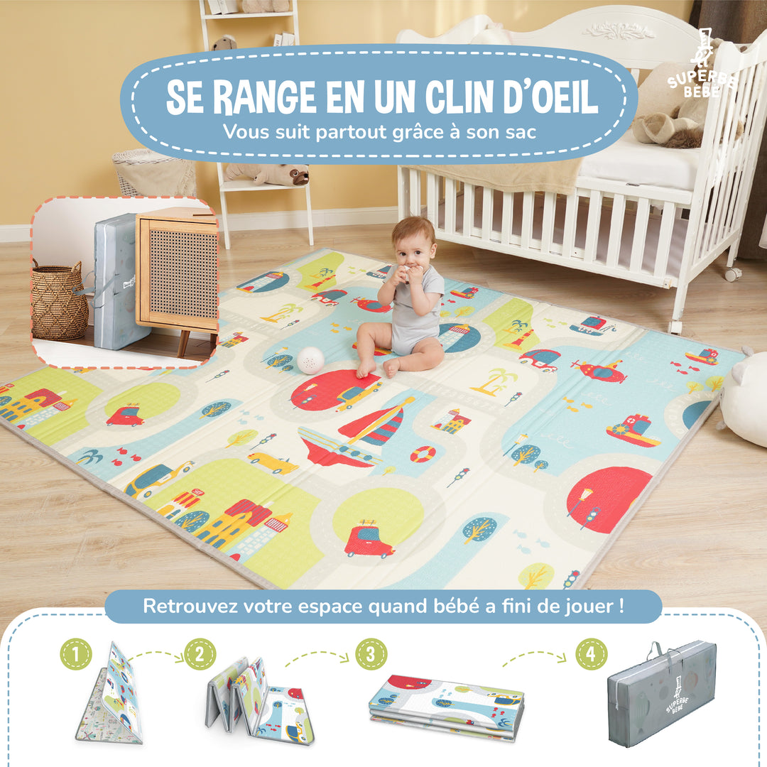 Tapis de Jeu en mousse, épais et pliable - Superbe Bébé#couleur_boat