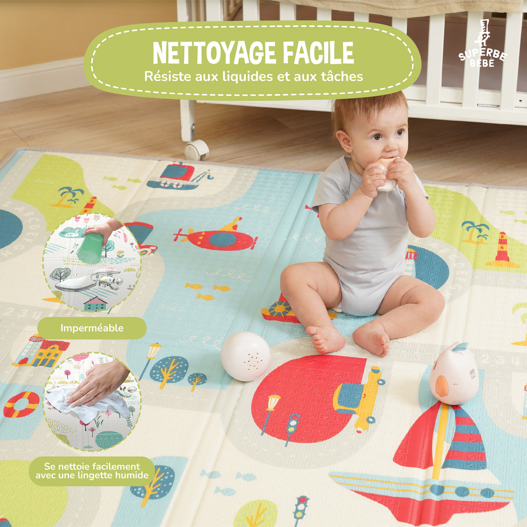 Tapis de Jeu en mousse, épais et pliable - Superbe Bébé#couleur_boat