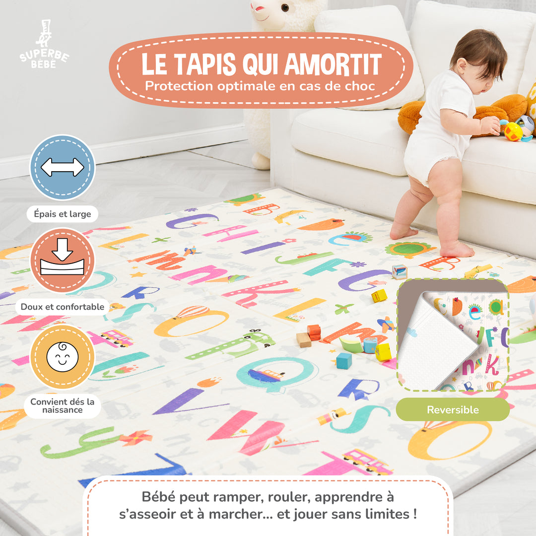 Tapis de Jeu en mousse, épais et pliable - Superbe Bébé#couleur_savannah