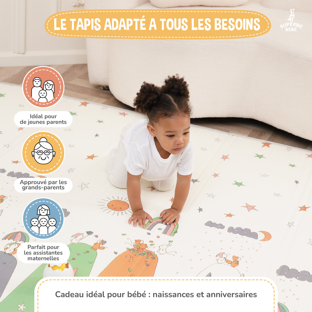 Tapis de Jeu en mousse, épais et pliable - Superbe Bébé#couleur_dino