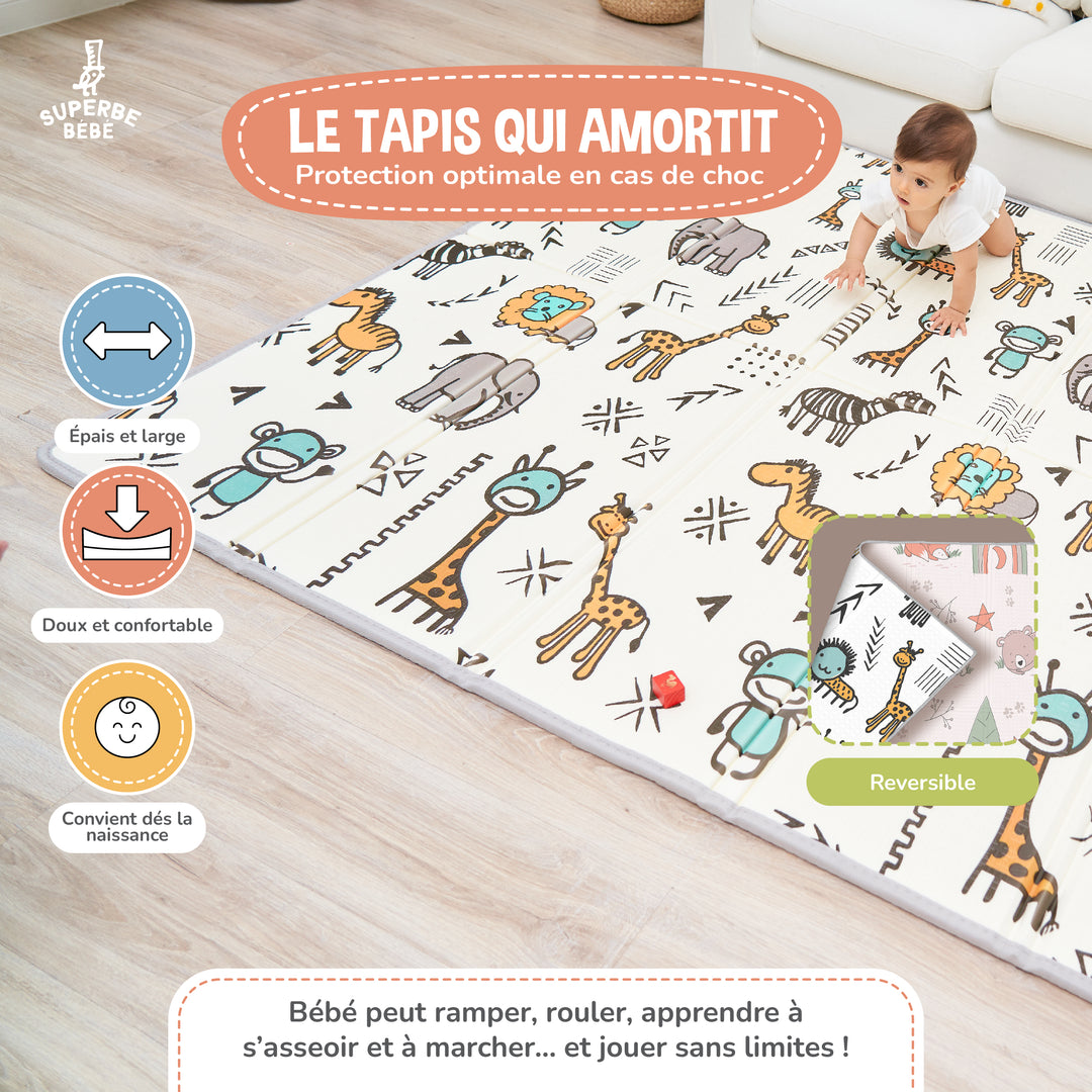 Tapis de Jeu en mousse, épais et pliable - Superbe Bébé#couleur_fox