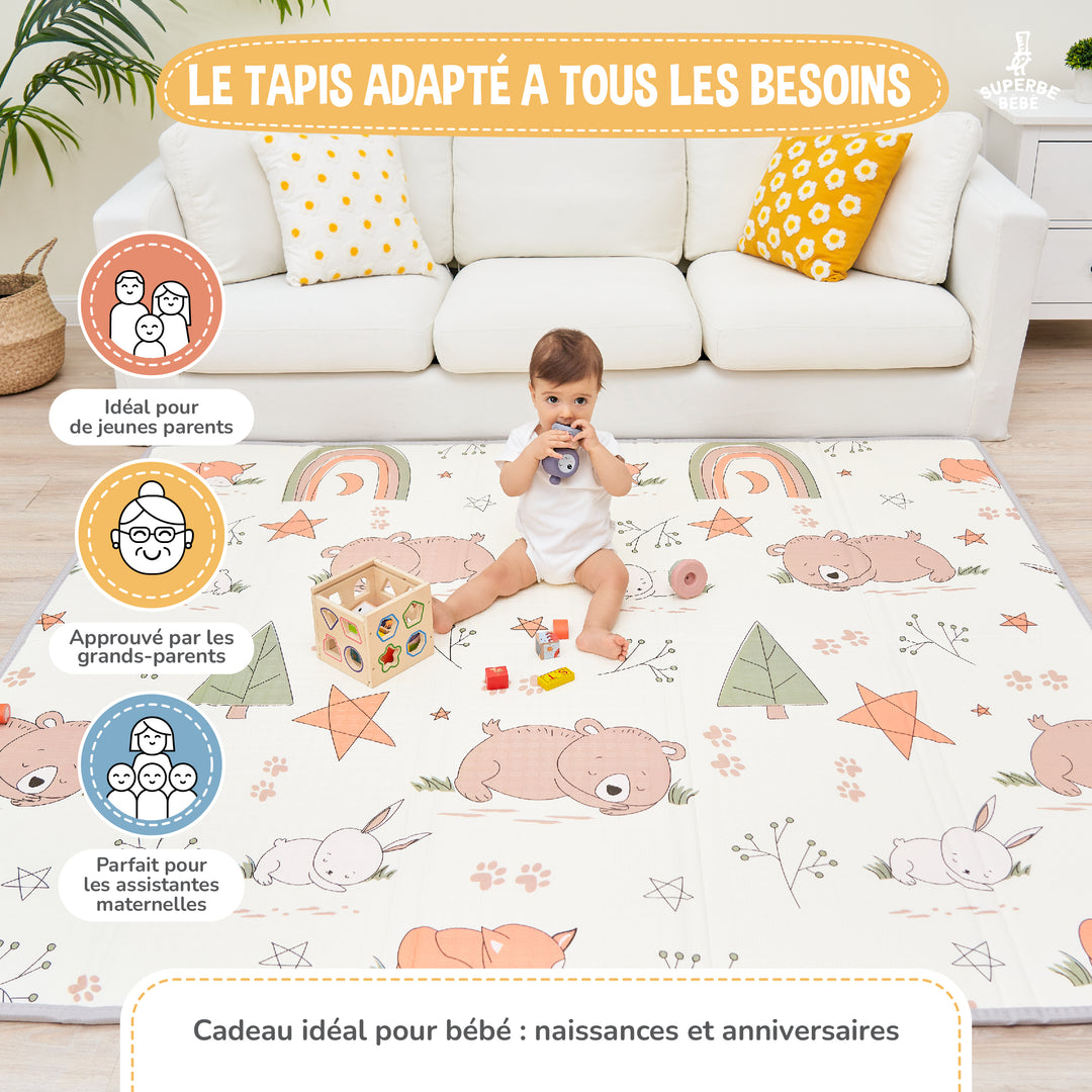 Tapis de Jeu en mousse, épais et pliable - Superbe Bébé#couleur_fox