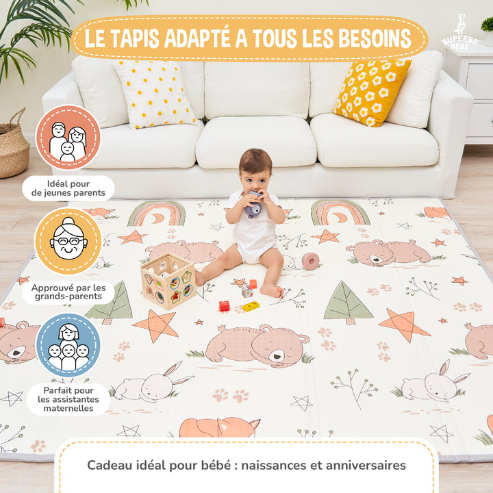 Tapis de Jeu en mousse, épais et pliable - Superbe Bébé#couleur_fox