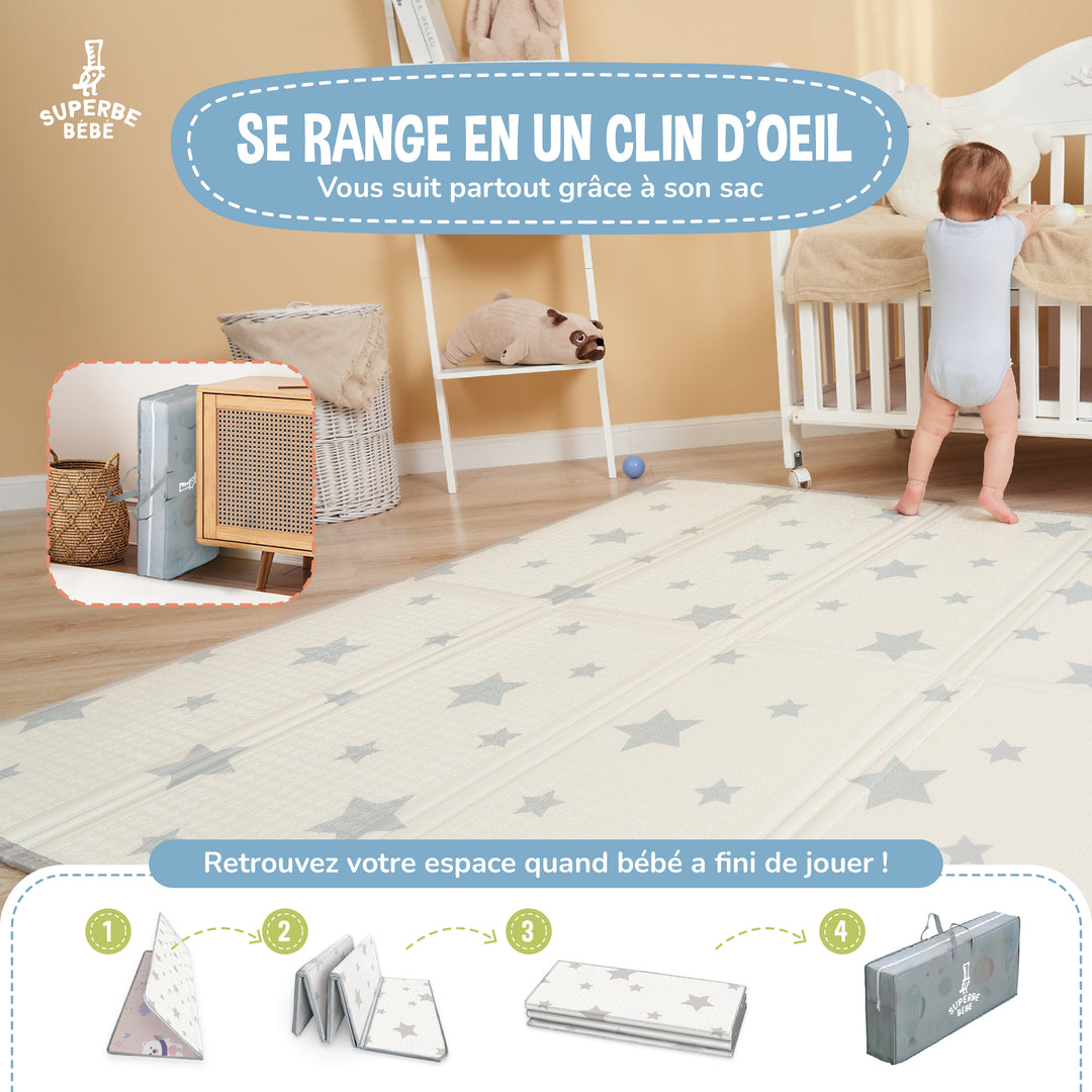 Tapis de Jeu en mousse, épais et pliable - Superbe Bébé#couleur_pink-panda