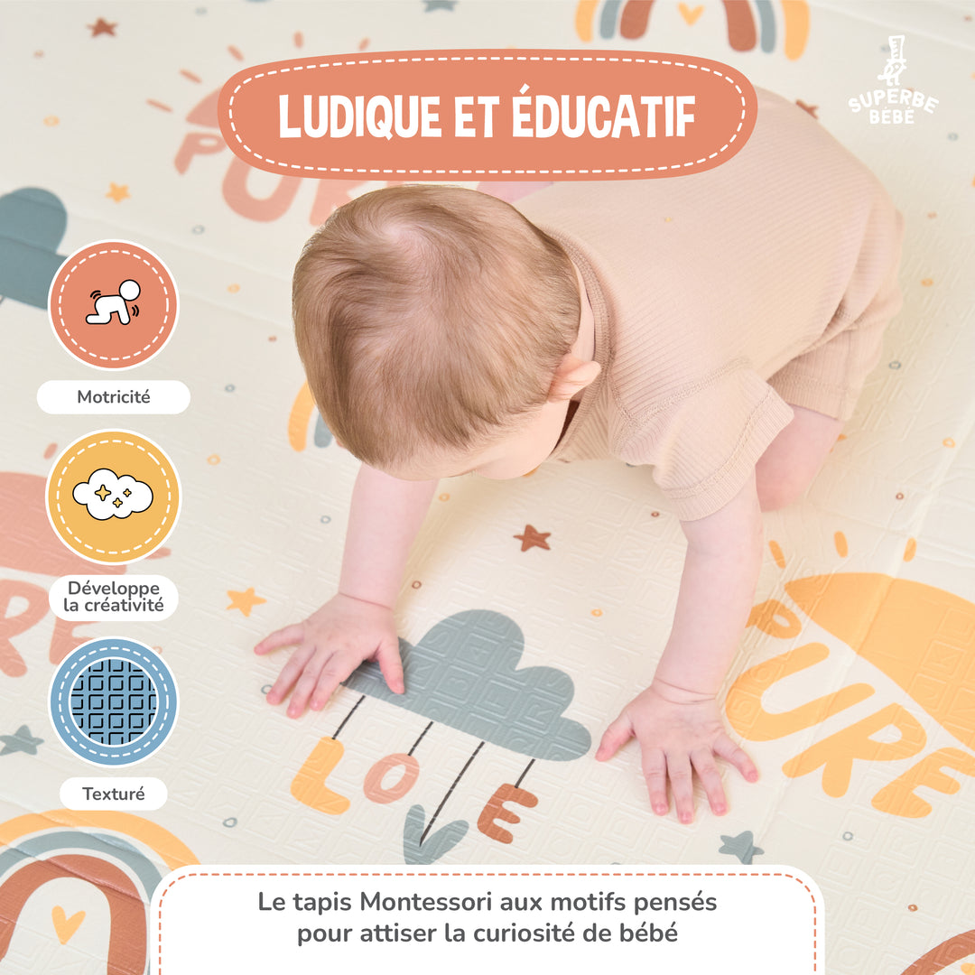 Tapis de Jeu en mousse, épais et pliable - Superbe Bébé#couleur_pure-big-love