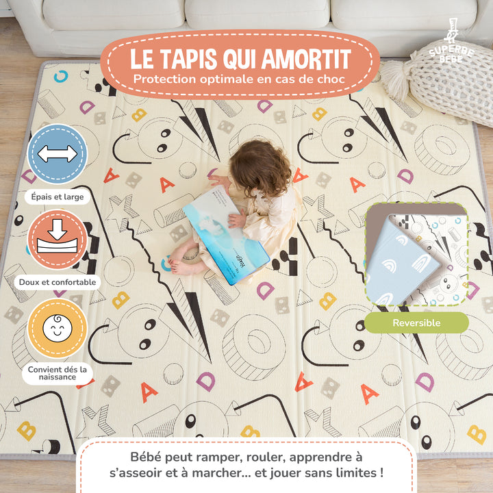 Tapis de Jeu en mousse, épais et pliable - Superbe Bébé#couleur_rainbow-sky