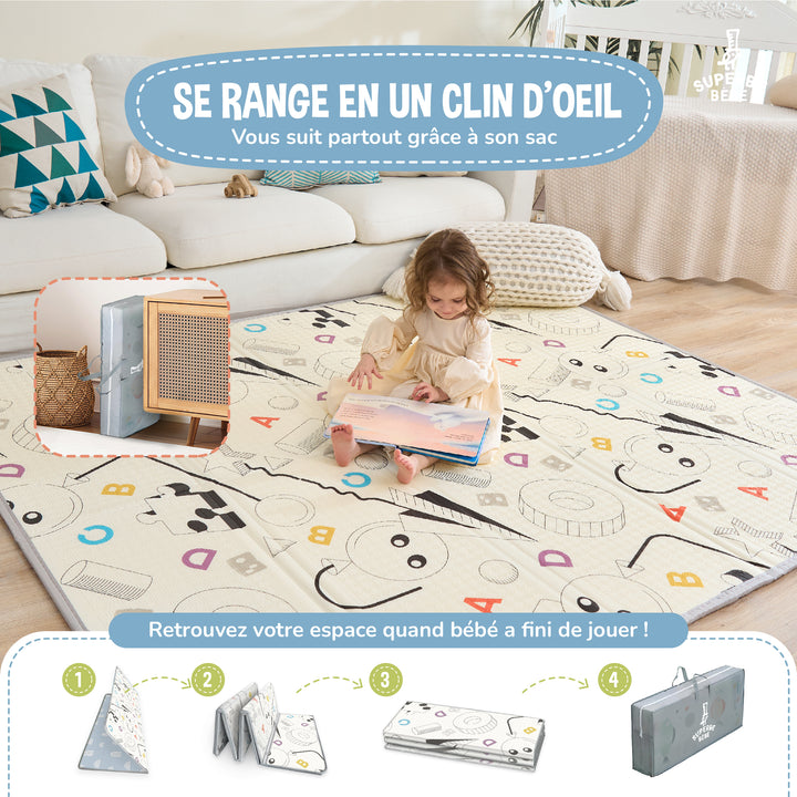 Tapis de Jeu en mousse, épais et pliable - Superbe Bébé#couleur_rainbow-sky