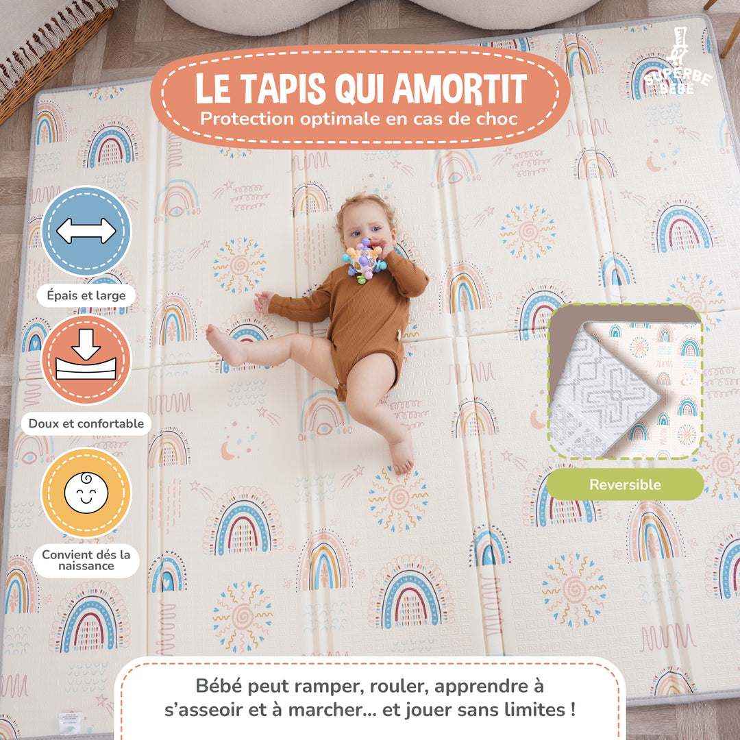 Tapis de Jeu en mousse, épais et pliable - Superbe Bébé#couleur_nordic