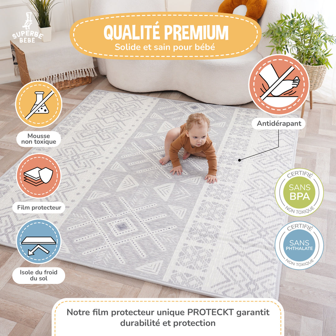 Tapis de Jeu en mousse, épais et pliable - Superbe Bébé#couleur_nordic