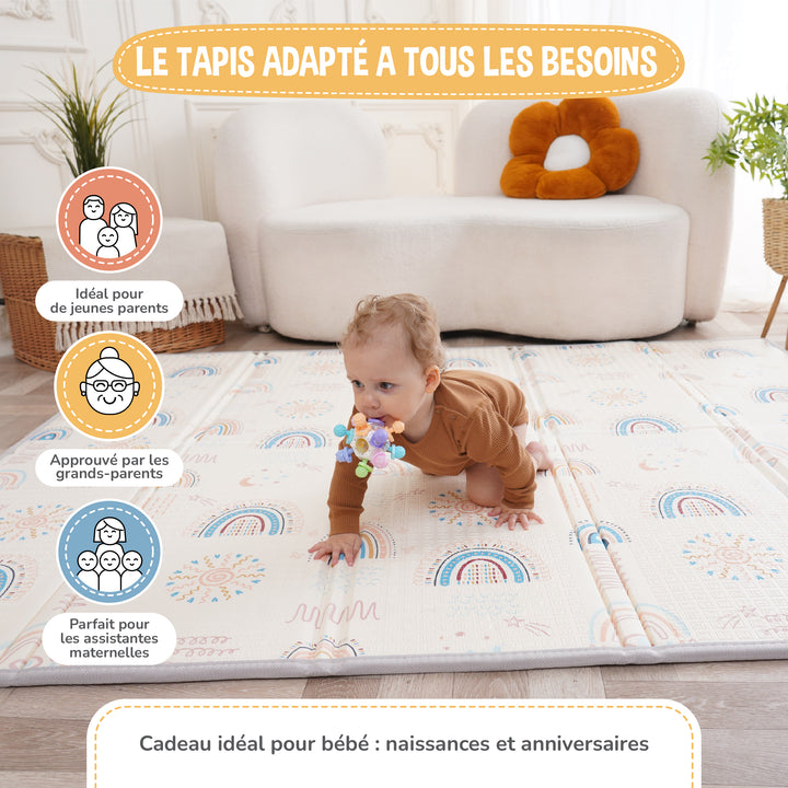 Tapis de Jeu en mousse, épais et pliable - Superbe Bébé#couleur_nordic