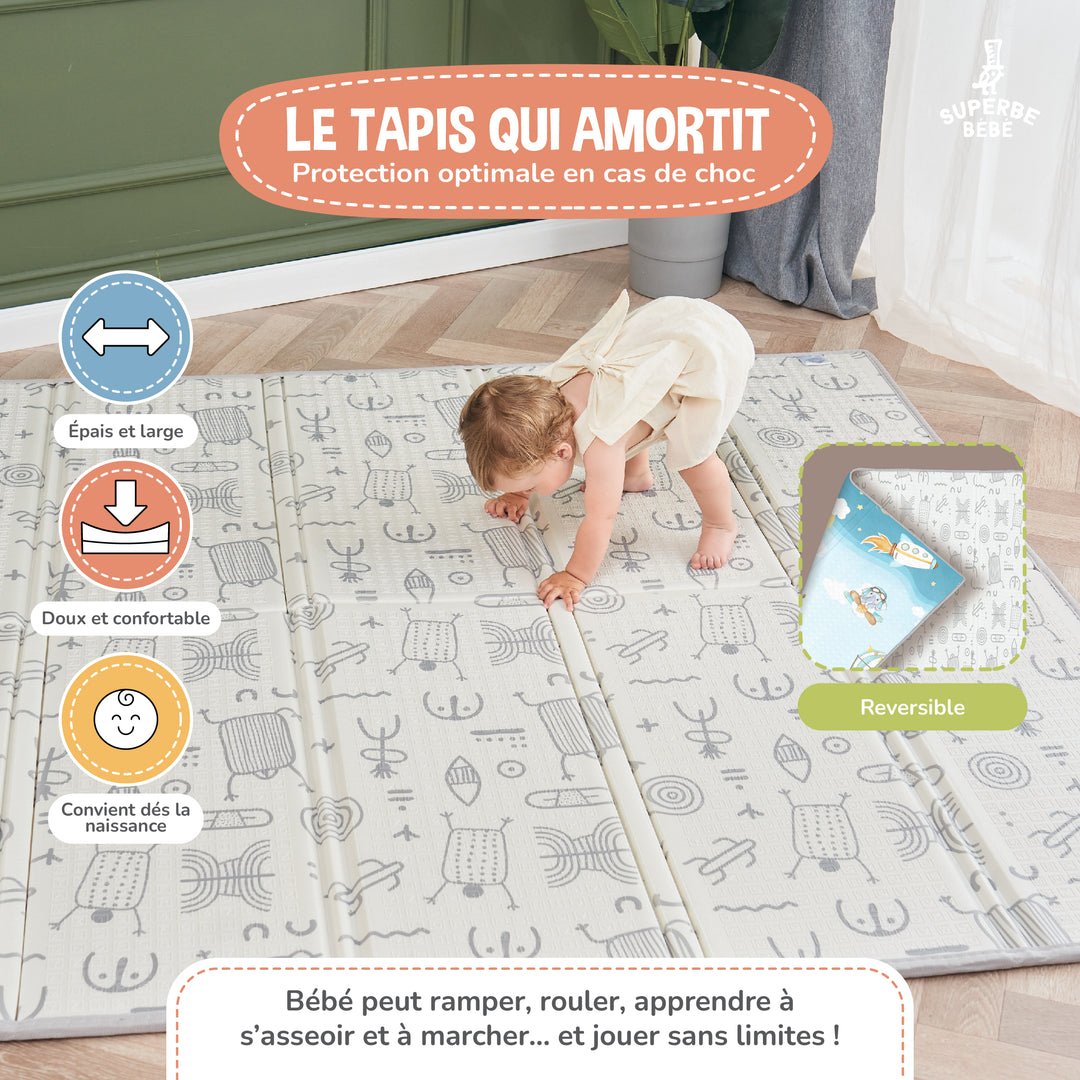 Tapis de Jeu en mousse, épais et pliable - Superbe Bébé#couleur_pteroglyphe