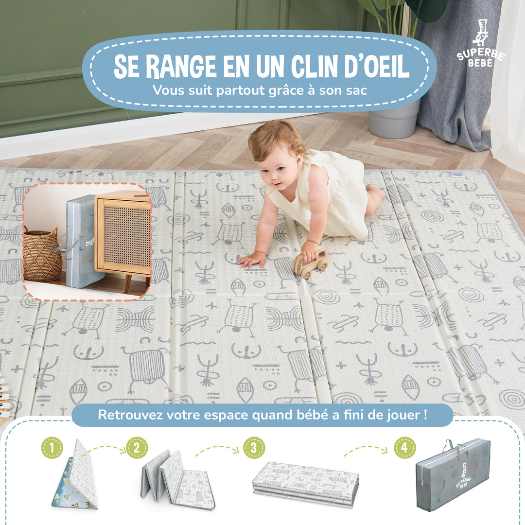 Tapis de Jeu en mousse, épais et pliable - Superbe Bébé#couleur_pteroglyphe