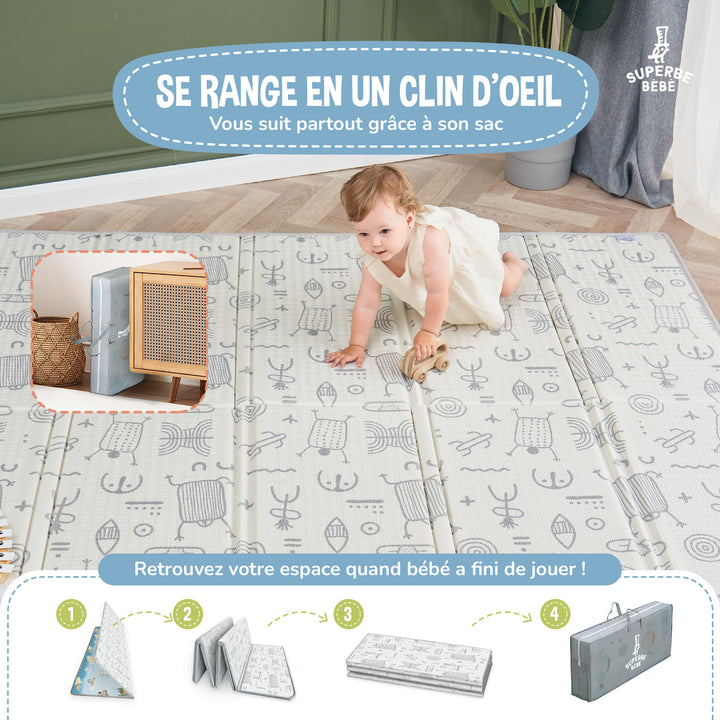 Tapis de Jeu en mousse, épais et pliable - Superbe Bébé#couleur_pteroglyphe