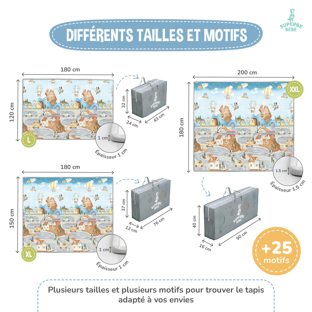 Tapis de Jeu en mousse, épais et pliable - Superbe Bébé#couleur_pteroglyphe