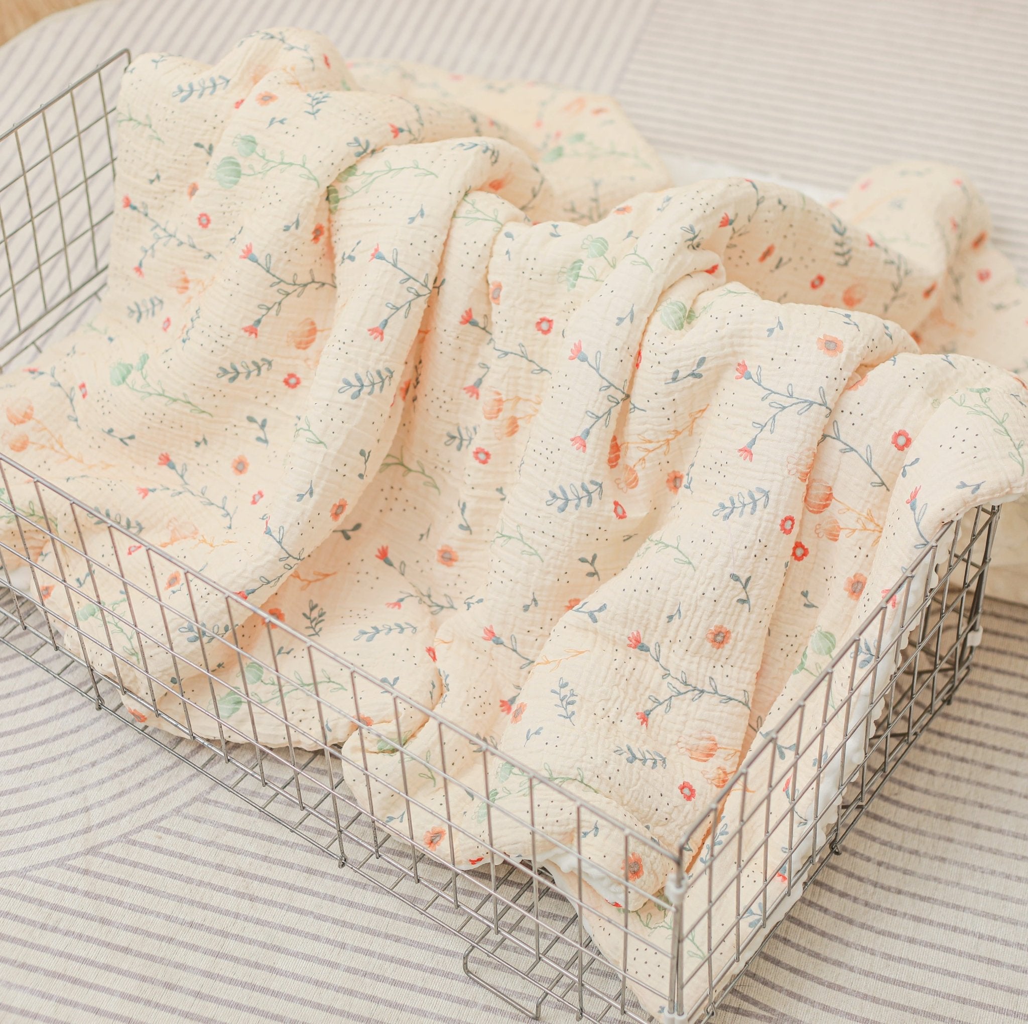 Couverture en Mousseline et Minky