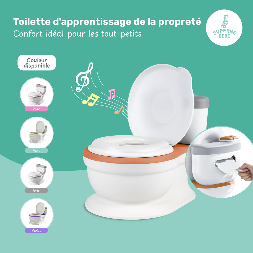 Pot bébé réaliste avec bruit de chasse#couleur_brown