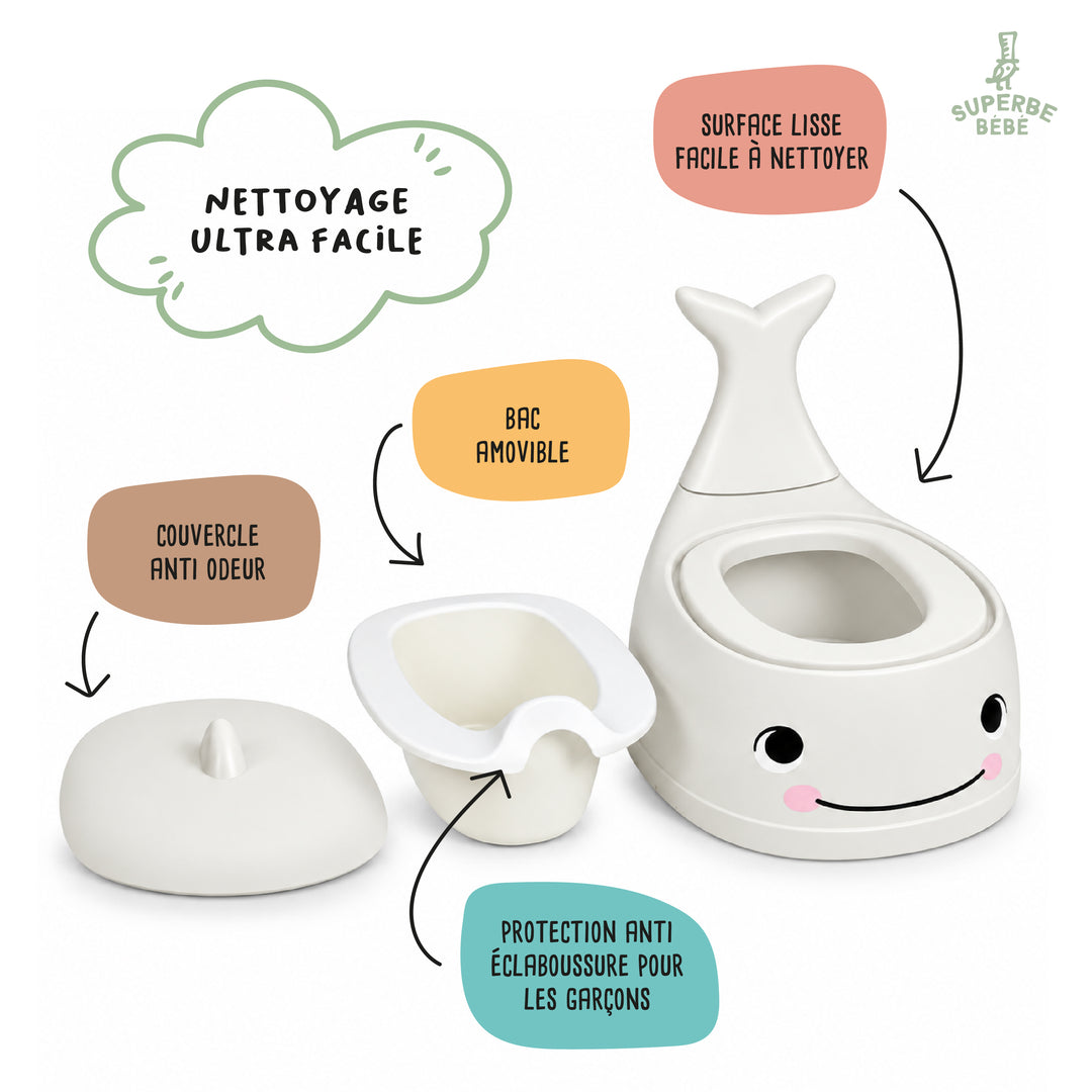 Pot bébé d'apprentissage de la propreté WHALINOU#couleur_grey