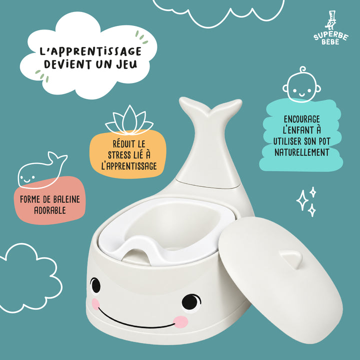Pot bébé d'apprentissage de la propreté WHALINOU#couleur_grey