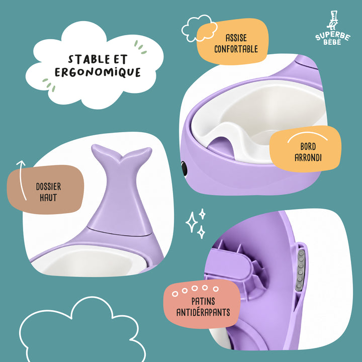 Pot bébé d'apprentissage de la propreté WHALINOU#couleur_violet