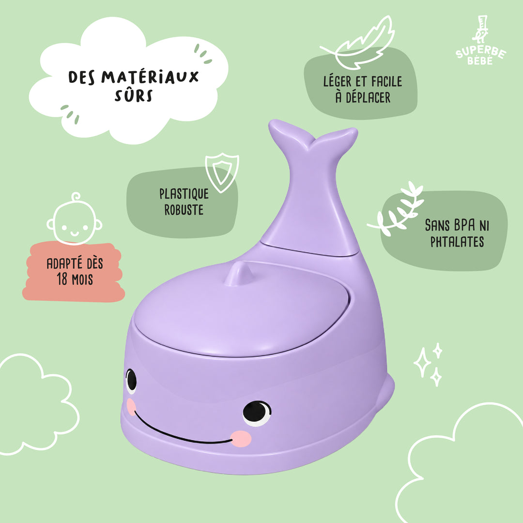 Pot bébé d'apprentissage de la propreté WHALINOU#couleur_violet