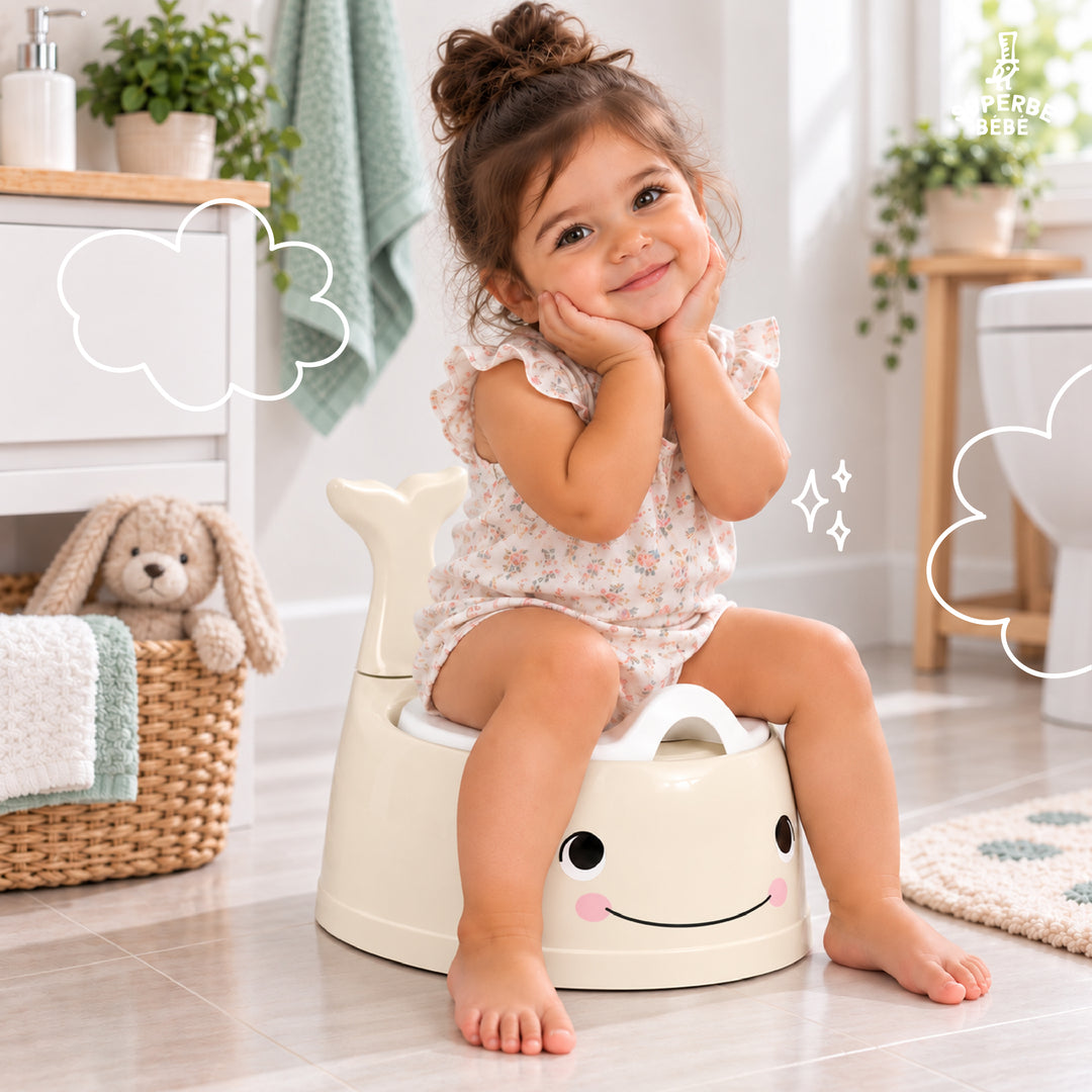 Pot bébé d'apprentissage de la propreté WHALINOU#couleur_beige