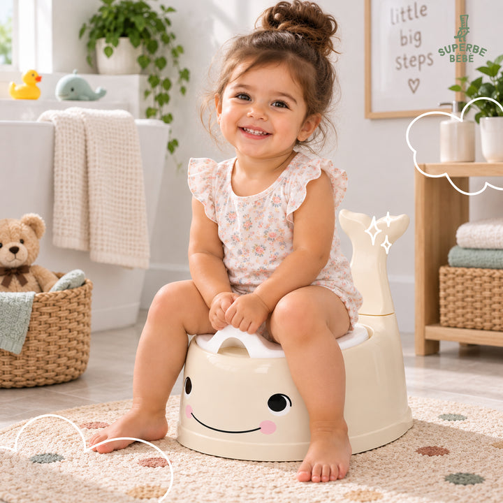 Pot bébé d'apprentissage de la propreté WHALINOU#couleur_beige