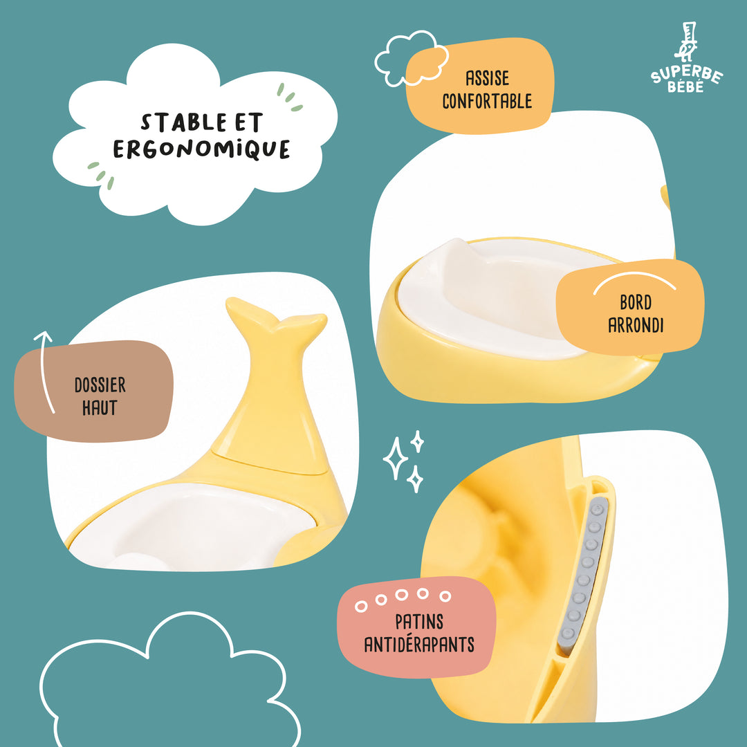 Pot bébé d'apprentissage de la propreté WHALINOU#couleur_yellow