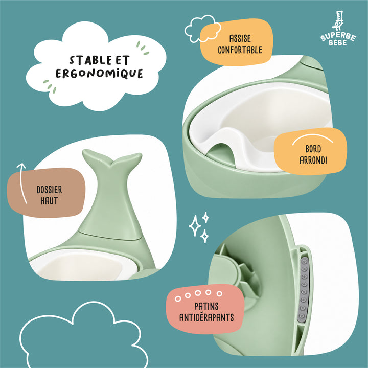 Pot bébé d'apprentissage de la propreté WHALINOU#couleur_green
