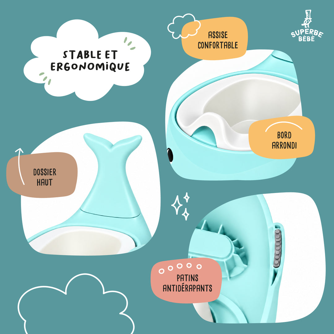 Pot bébé d'apprentissage de la propreté WHALINOU#couleur_blue