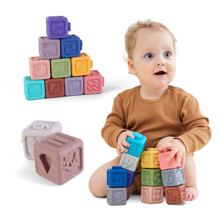 Cubes d'éveil à empiler avec son - Jeu d'éveil