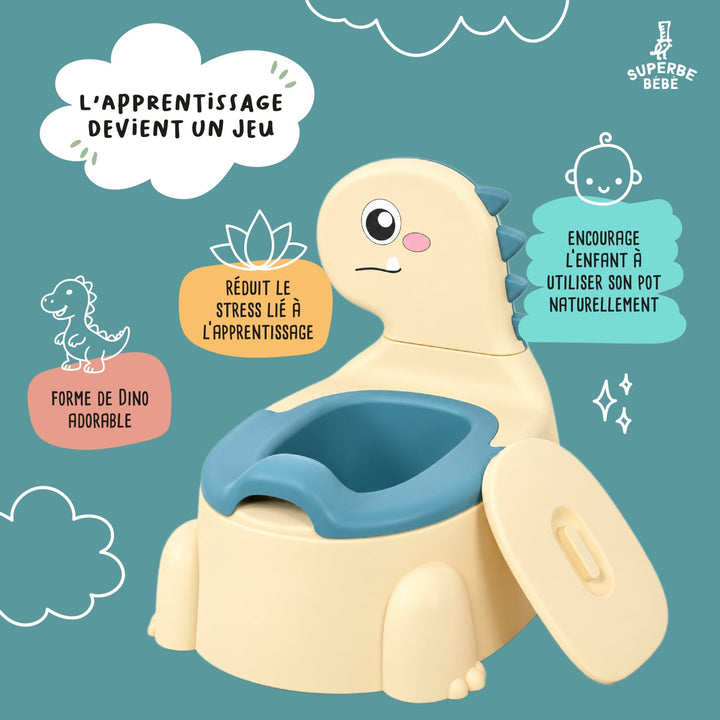 Pot bébé d'apprentissage de la propreté - DINO#couleur_beige
