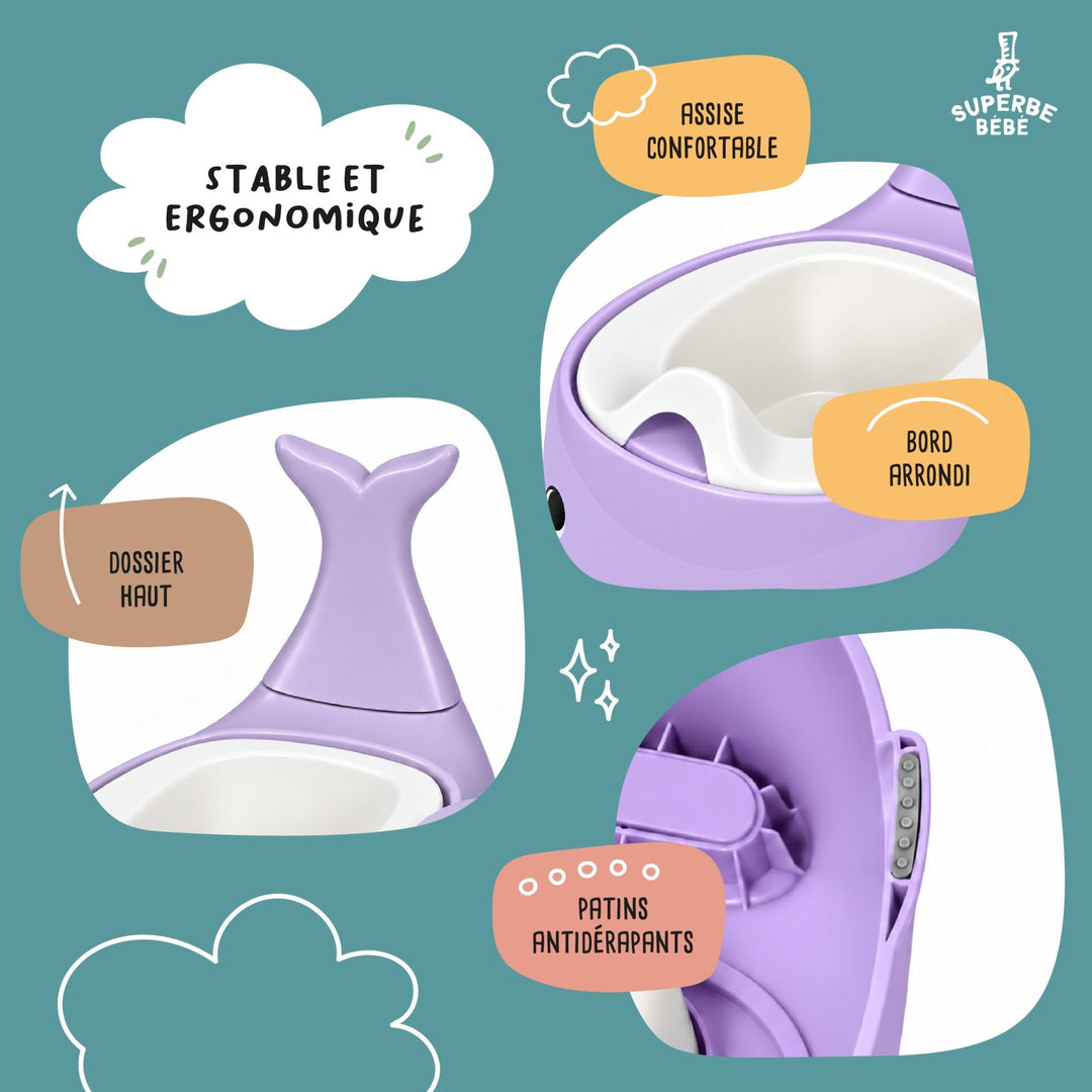 Pot bébé d'apprentissage de la propreté WHALINOU#couleur_violet