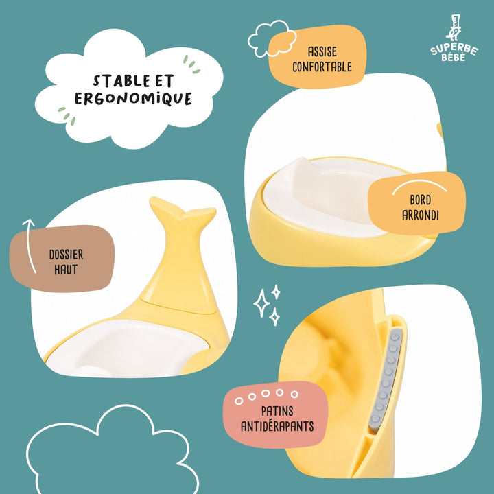 Pot bébé d'apprentissage de la propreté WHALINOU#couleur_yellow