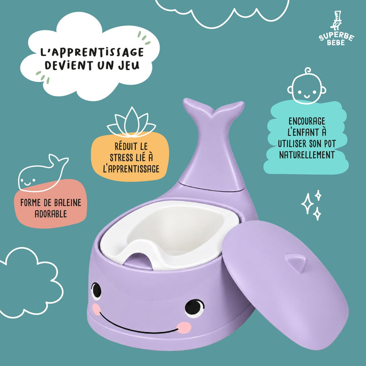 Pot bébé d'apprentissage de la propreté WHALINOU#couleur_violet