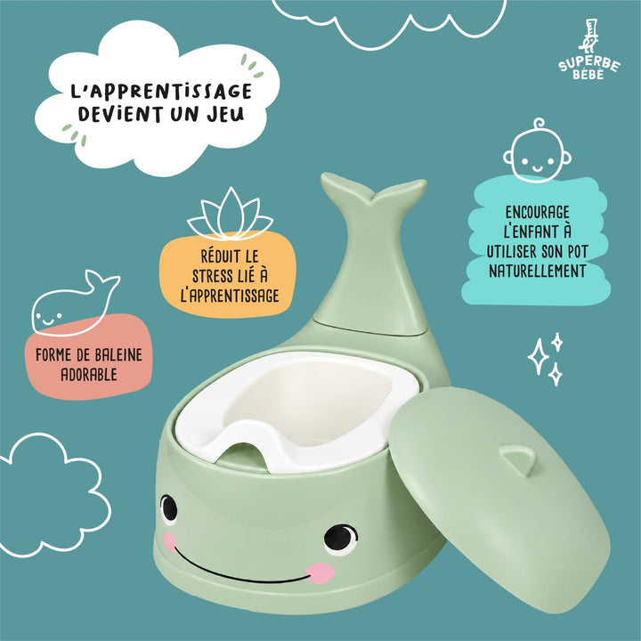 Pot bébé d'apprentissage de la propreté WHALINOU#couleur_green