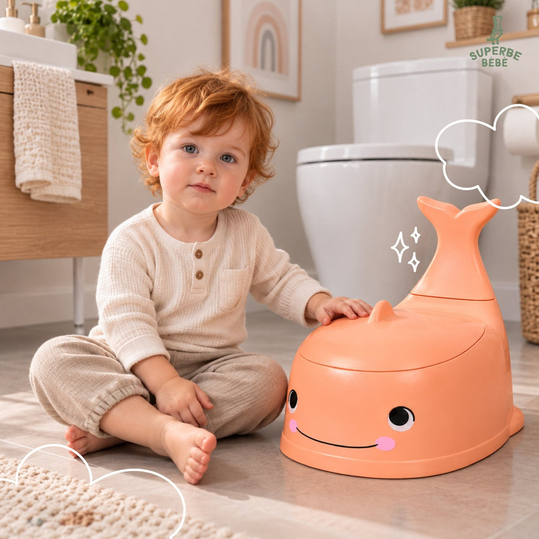 Pot bébé d'apprentissage de la propreté WHALINOU#couleur_salmon