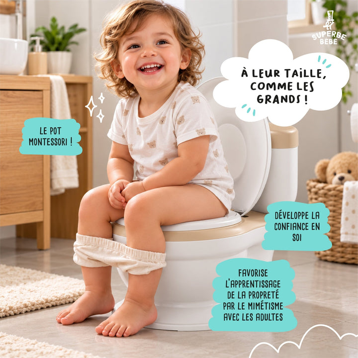 Pot bébé réaliste avec bruit de chasse#couleur_brown