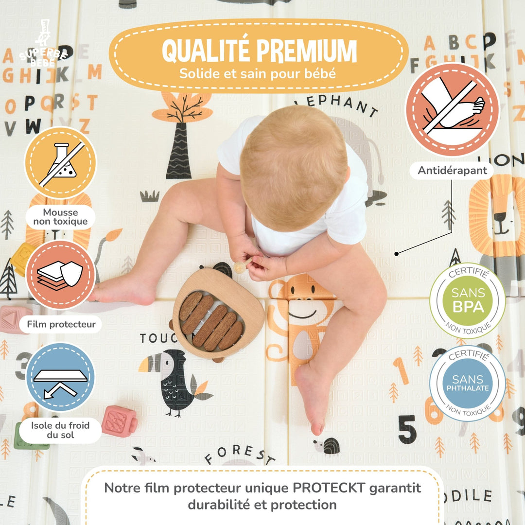 Tapis de Jeu en mousse, épais et pliable - Superbe Bébé#couleur_jungle