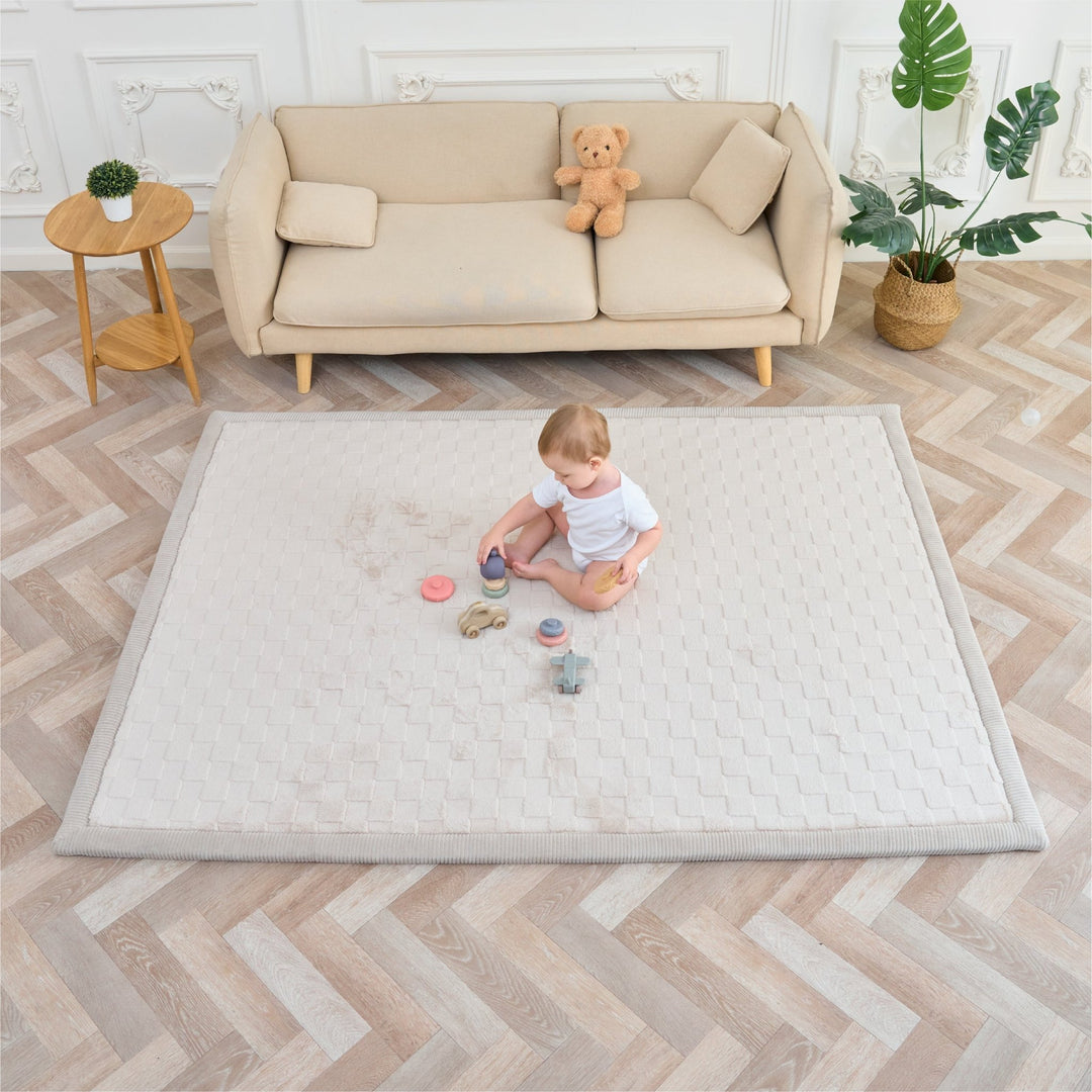 Tapis COCOON PLUS#couleur_beige-damier