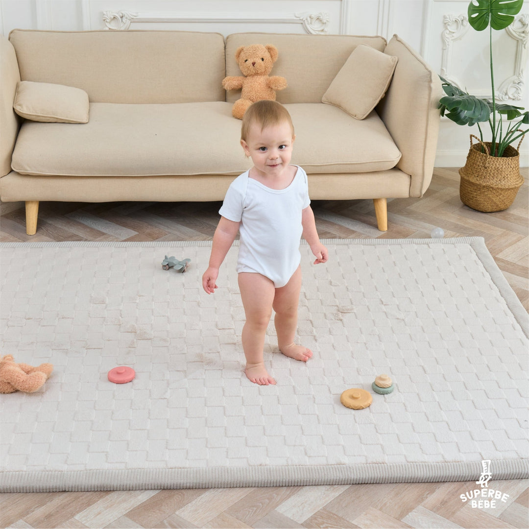 Tapis COCOON PLUS#couleur_beige-damier