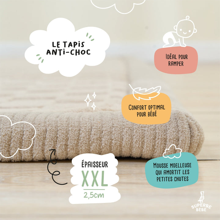 Tapis COCOON PLUS#couleur_beige-damier