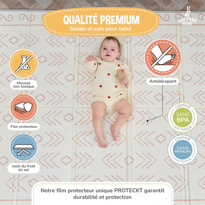 Tapis de Jeu en mousse, épais et pliable - Superbe Bébé#couleur_castle