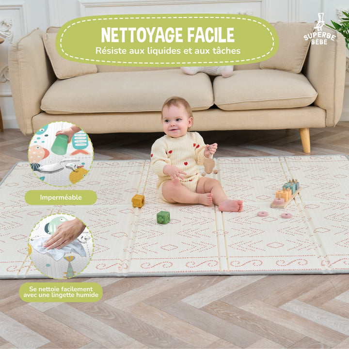 Tapis de Jeu en mousse, épais et pliable - Superbe Bébé#couleur_castle