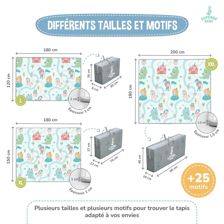 Tapis de Jeu en mousse, épais et pliable - Superbe Bébé#couleur_castle