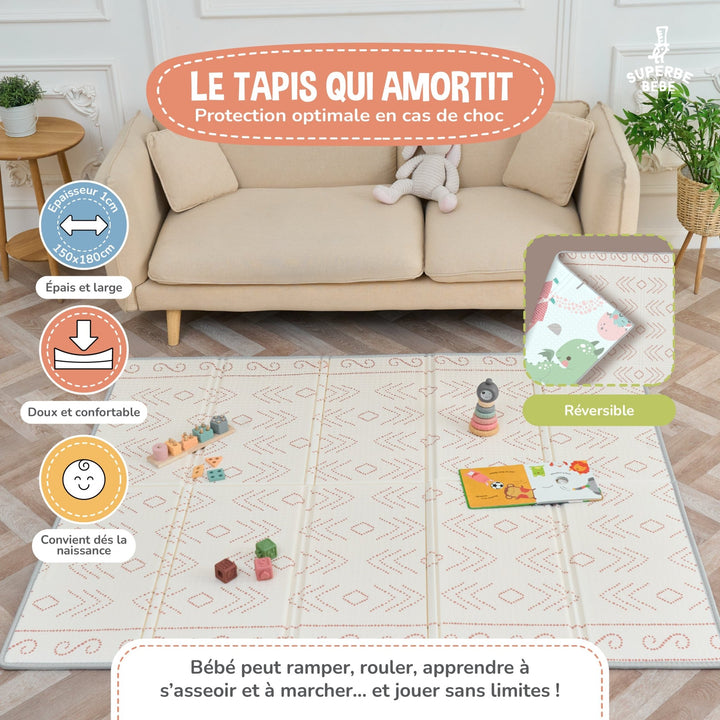 Tapis de Jeu en mousse, épais et pliable - Superbe Bébé#couleur_castle
