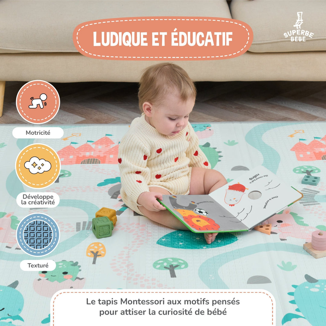 Tapis de Jeu en mousse, épais et pliable - Superbe Bébé#couleur_castle