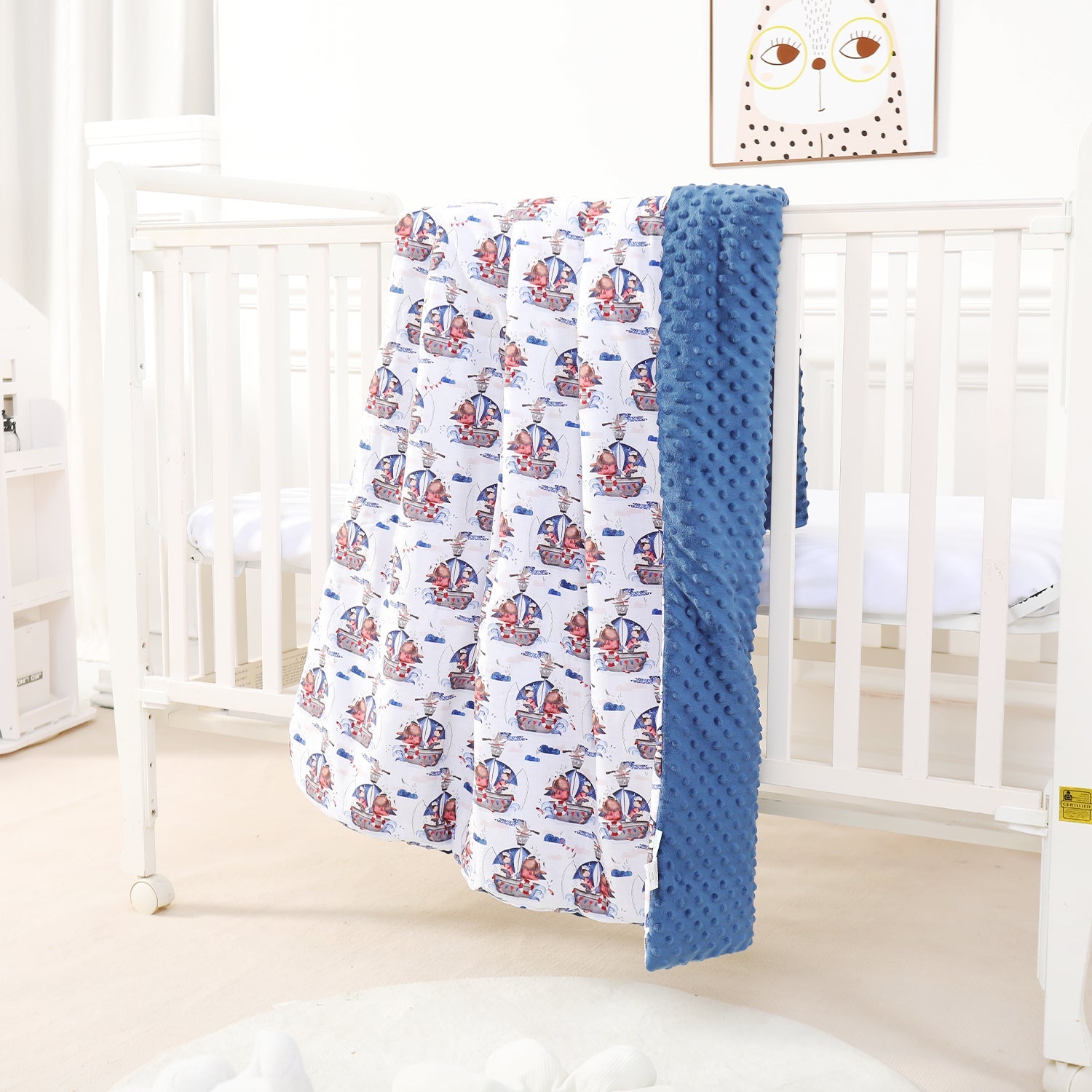 Couverture enveloppante couverture porte-bébé landau 90x90cm - toutes  saisons coton minky slumber bears kaki
