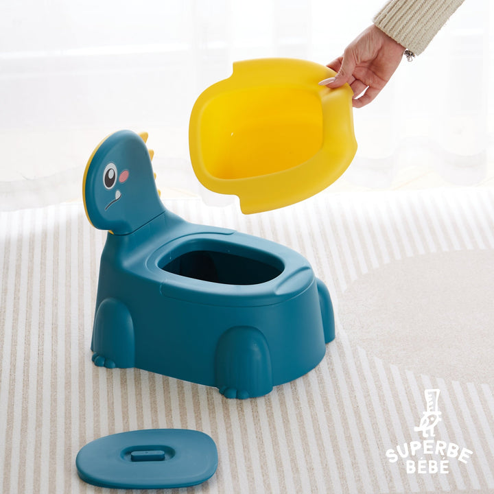 Pot bébé d'apprentissage de la propreté - DINO#couleur_bleu